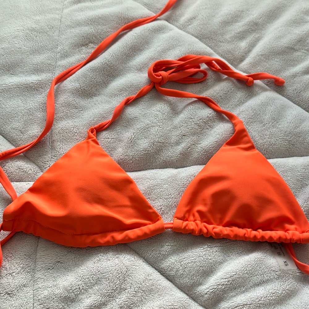 orange bikini top